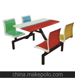 双佳家具 直销钢木快餐桌椅连体餐桌椅快餐台分体餐桌椅 CXC 007