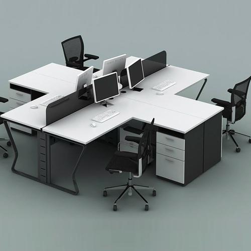 正品奥派办公家具钢木组合4人位职员办公桌简约 现代工作位电脑桌